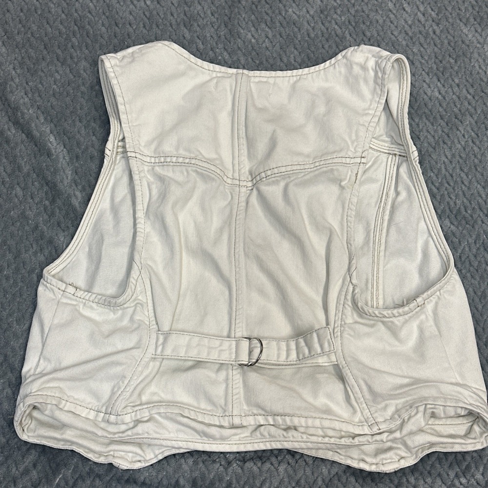 Free People Vest Women's Large Ivory Country Concert Festival Cropped *read* - Picture 11 of 12
